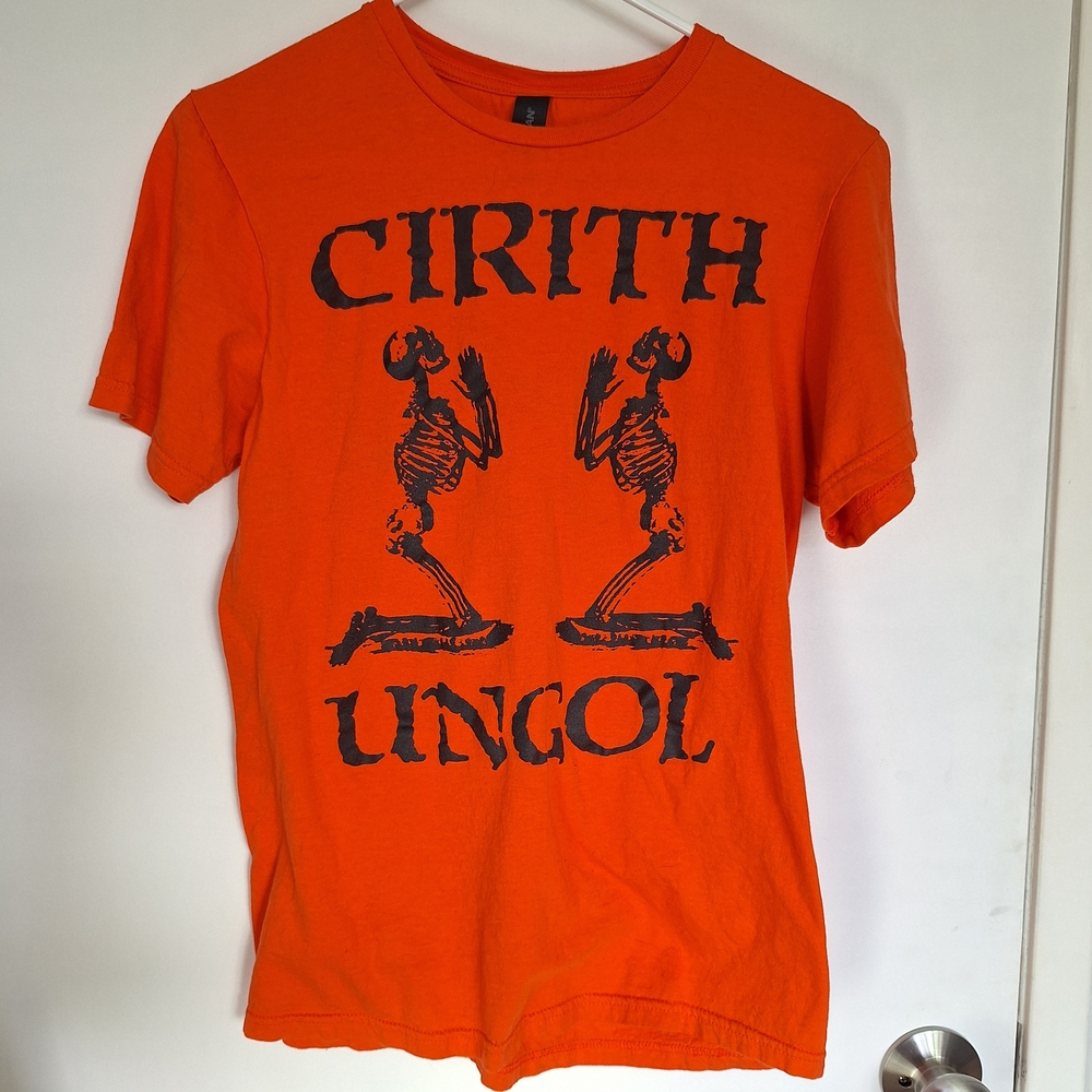 Gildan CIRITH UNGOL Official  Orange T-Shirt Double Sided Sz S